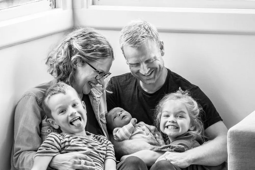 Andi and Cathie Hillman with their children